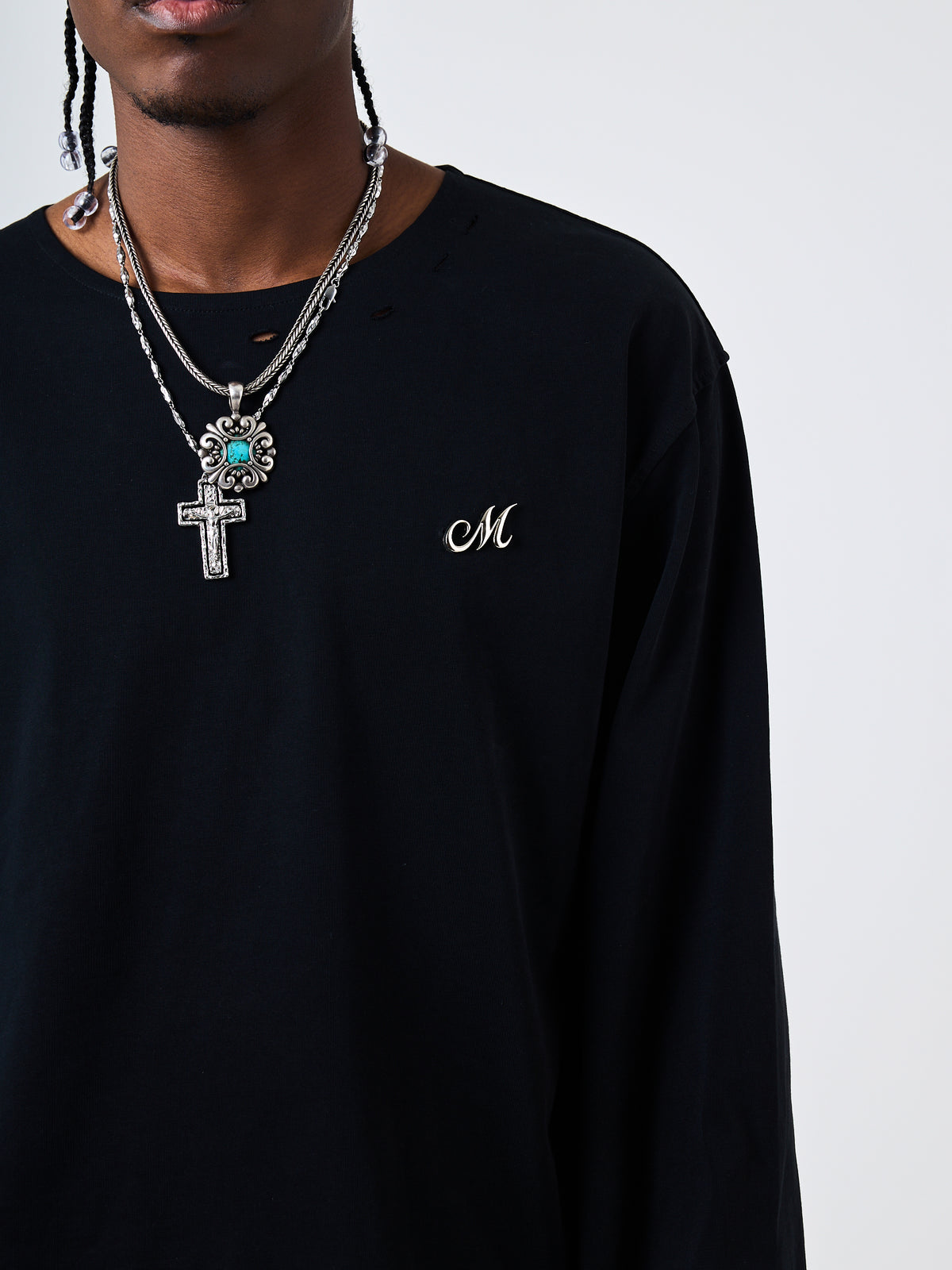 Black Flared Long-sleeve