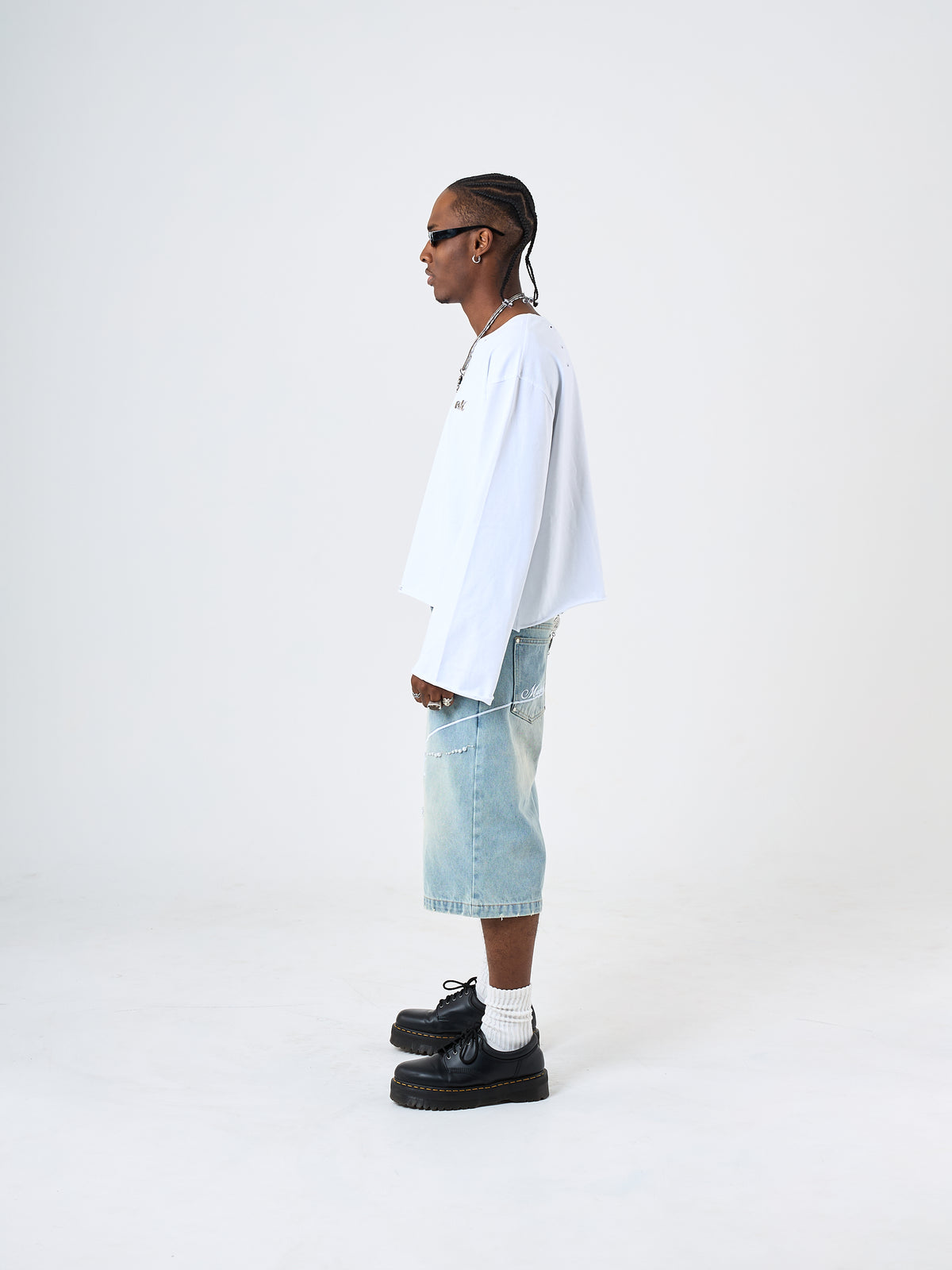 White Flared Long-sleeve