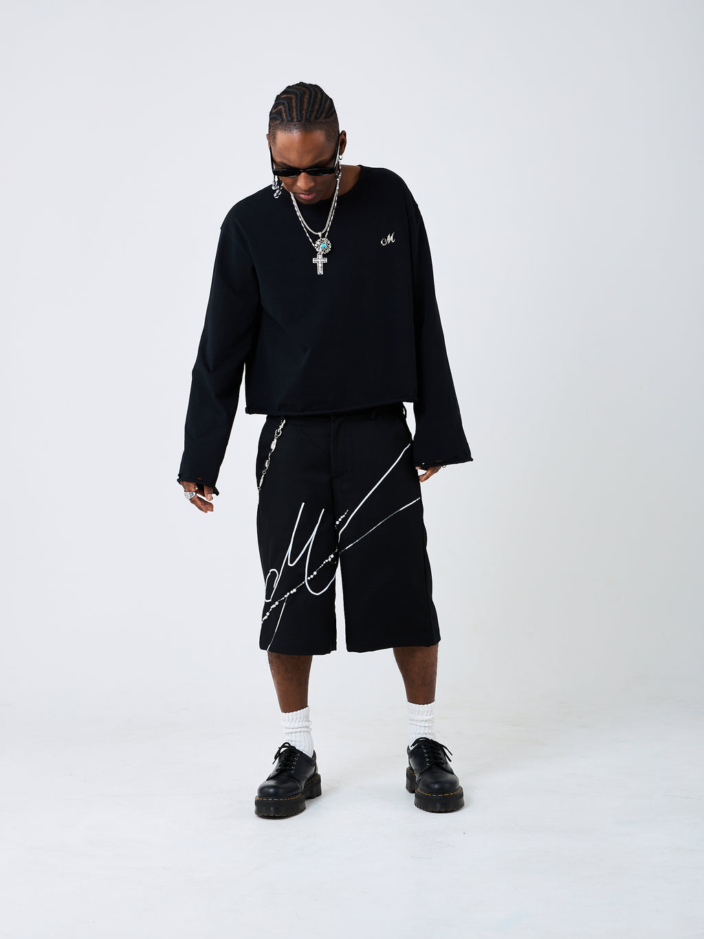 Black Flared Long-sleeve