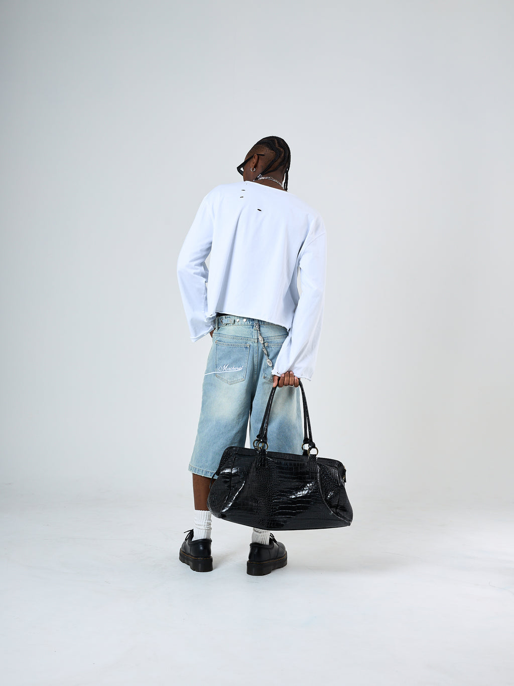 White Flared Long-sleeve