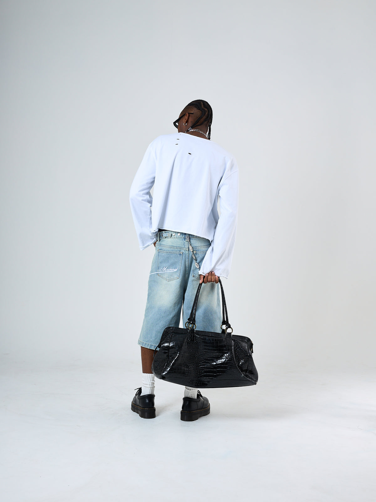 White Flared Long-sleeve