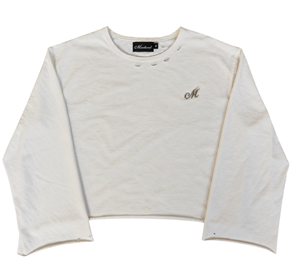 White Flared Long-sleeve