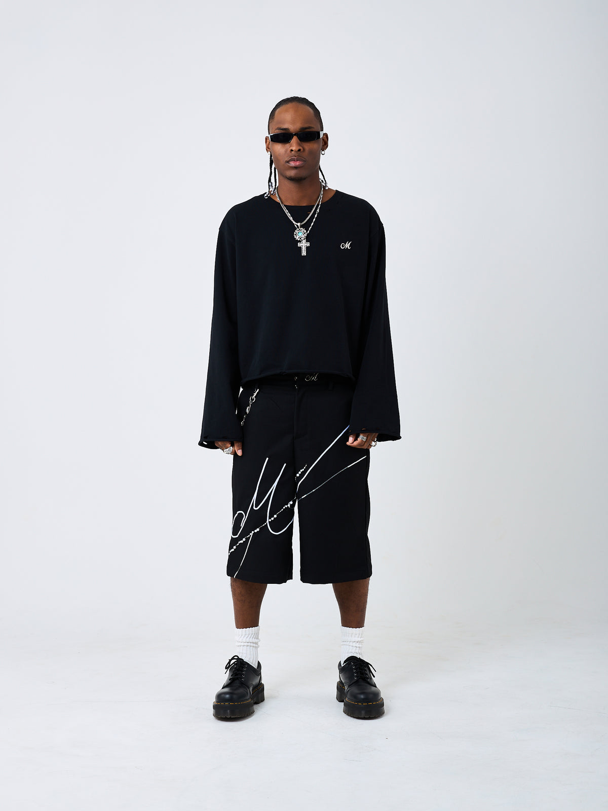 Black Flared Long-sleeve